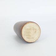 Small modern Scandinavian collection vase in chocolate stoneware from the mid-century by Gunnar Borg.