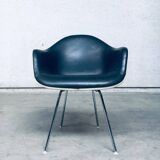 Mid-Century Black Leather Dax Armchair by Charles & Ray Eames for Herman Miller, 1960s