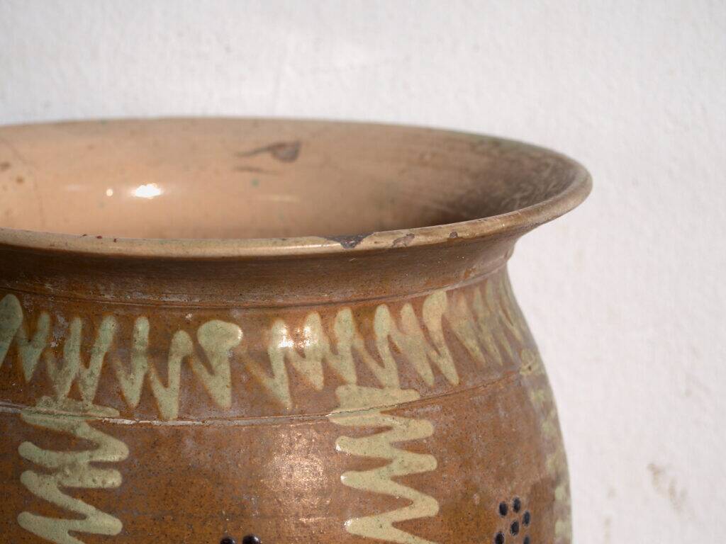 Old glazed ceramic pot – Central Europe, around 1930