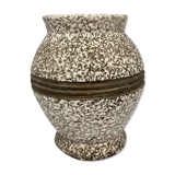Crisped enamel vase