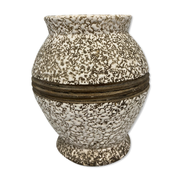 Crisped enamel vase