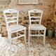 2 chaises bistrot patinées
