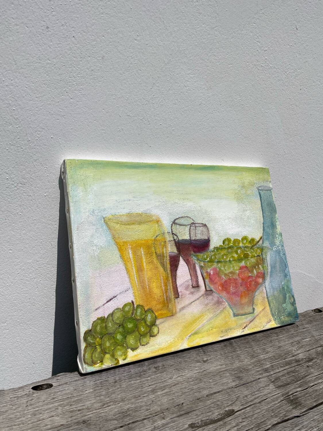 Still life painting on canvas