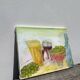 Still life painting on canvas