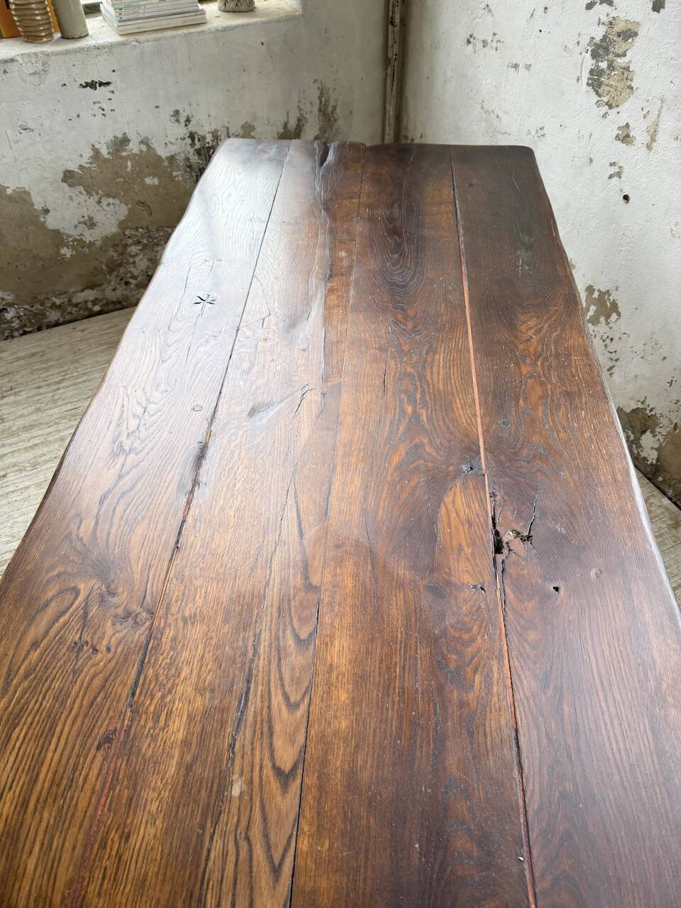 Table de monastère XXL en chêne, 19ème s.