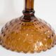 Vintage glass sugar bowl in brown, yellow, and orange, Italy, 1960s.