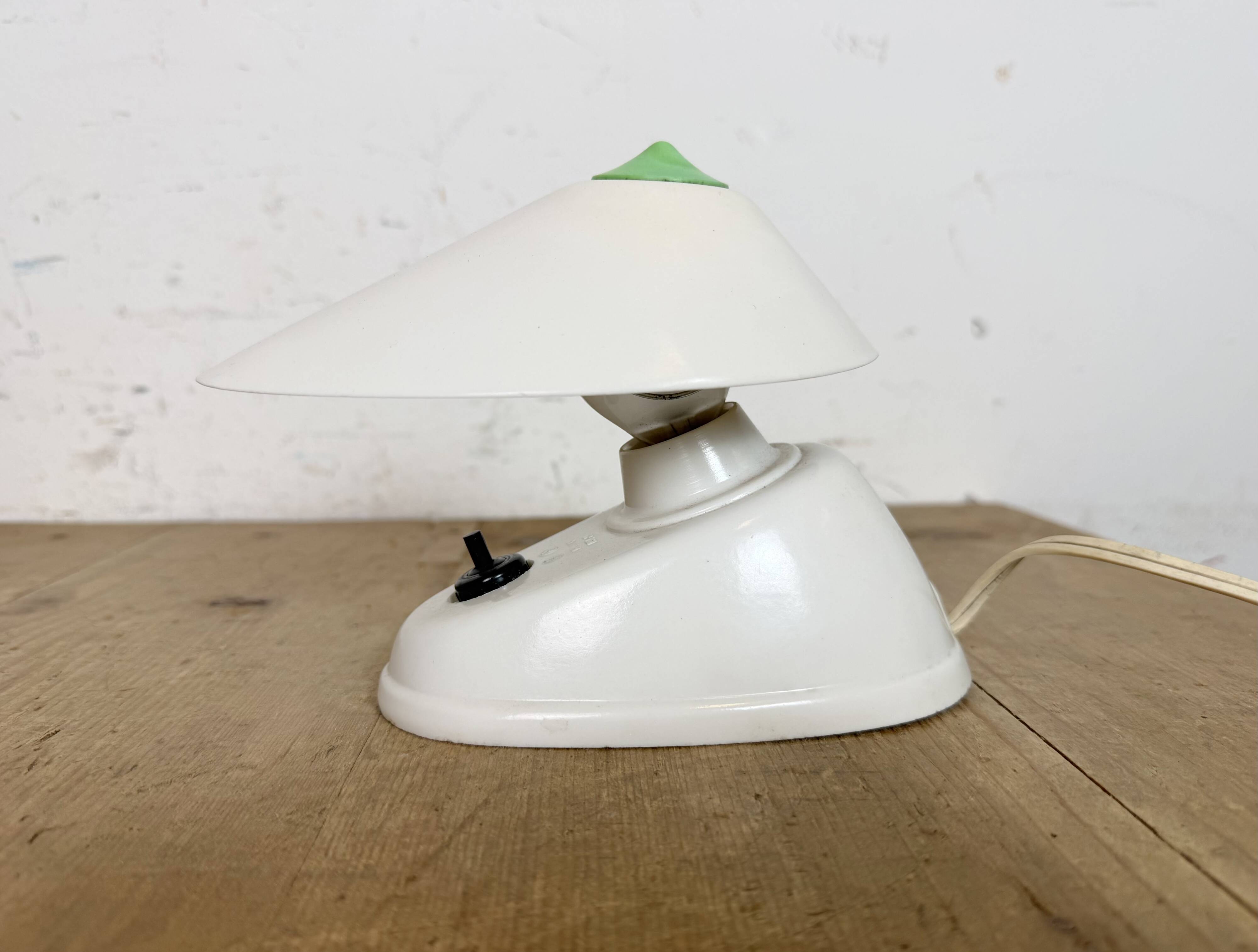 Vintage White Bakelite Table Lamp, 1950s