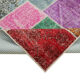 Handwoven anatolian 206 cm x 300 cm multicolor patchwork carpet