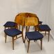 Set de six chaises design année 60 ,70 bois latté traditionnel