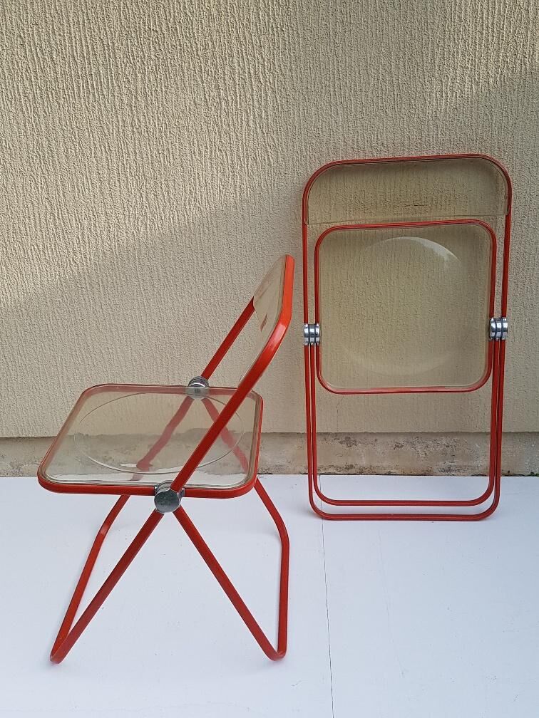 Pair of Plia chairs Giancarlo Piretti for Castelli