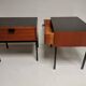Pair of bedside tables / vintage sofa end, design 50s 60s
