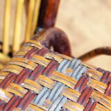 Rattan recliner chair, Bauhaus 1930