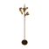 Vintage Dijkstra Space Age floor lamp, brown and chrome floor light