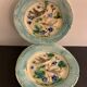 8 dessert plates in late 19th century dabbling