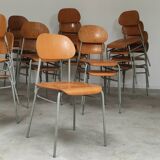 Lot of 24 chairs school chairs industrial style ex Czechoslovakia 1950