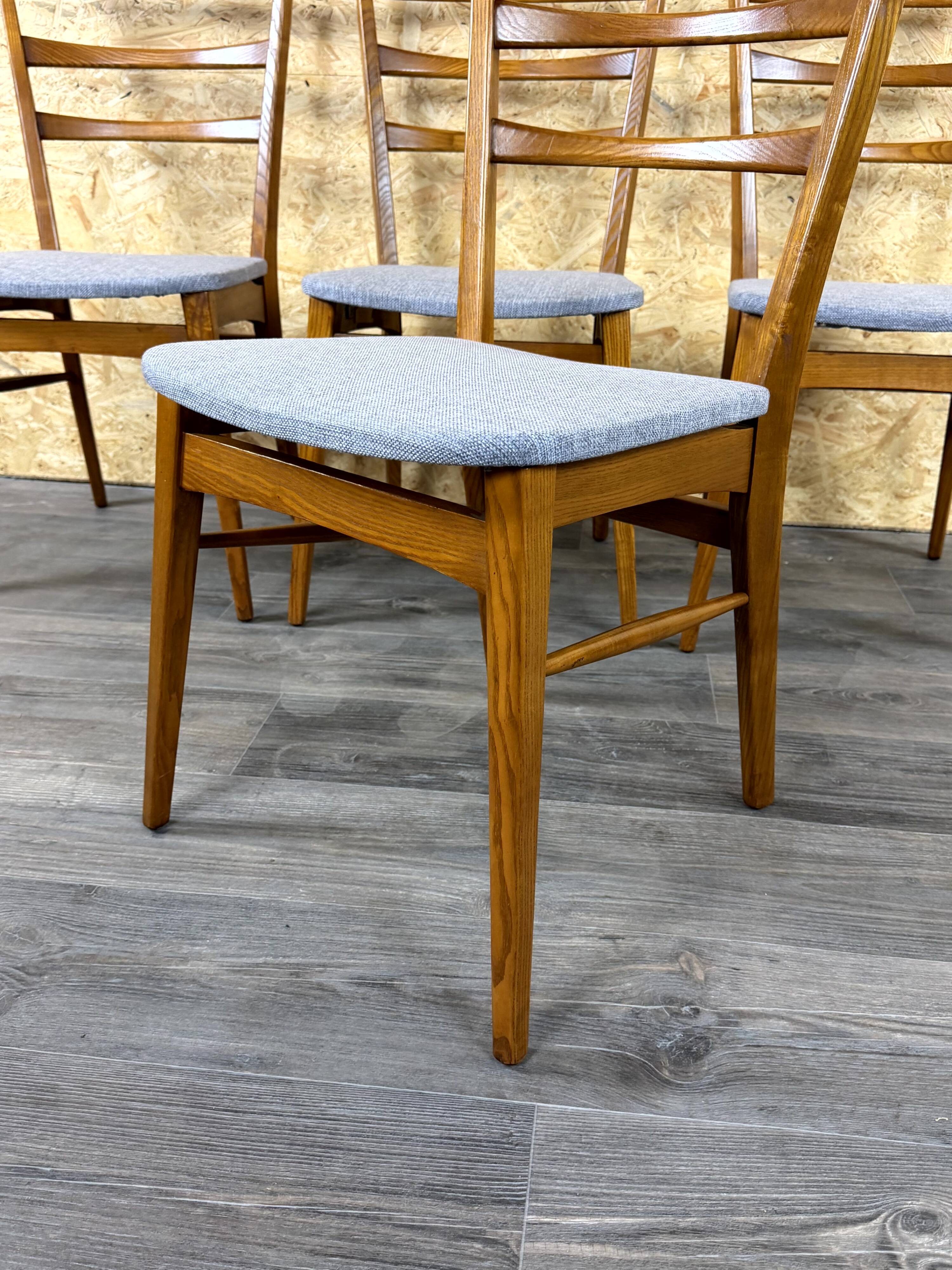 Chaises de salle à manger des années 1960 1970, design danois moderne du milieu du siècle, ensemble de 4.