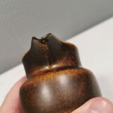 Pot à crème en glaçure fourrure de lièvre, danois et des années 1970-80.