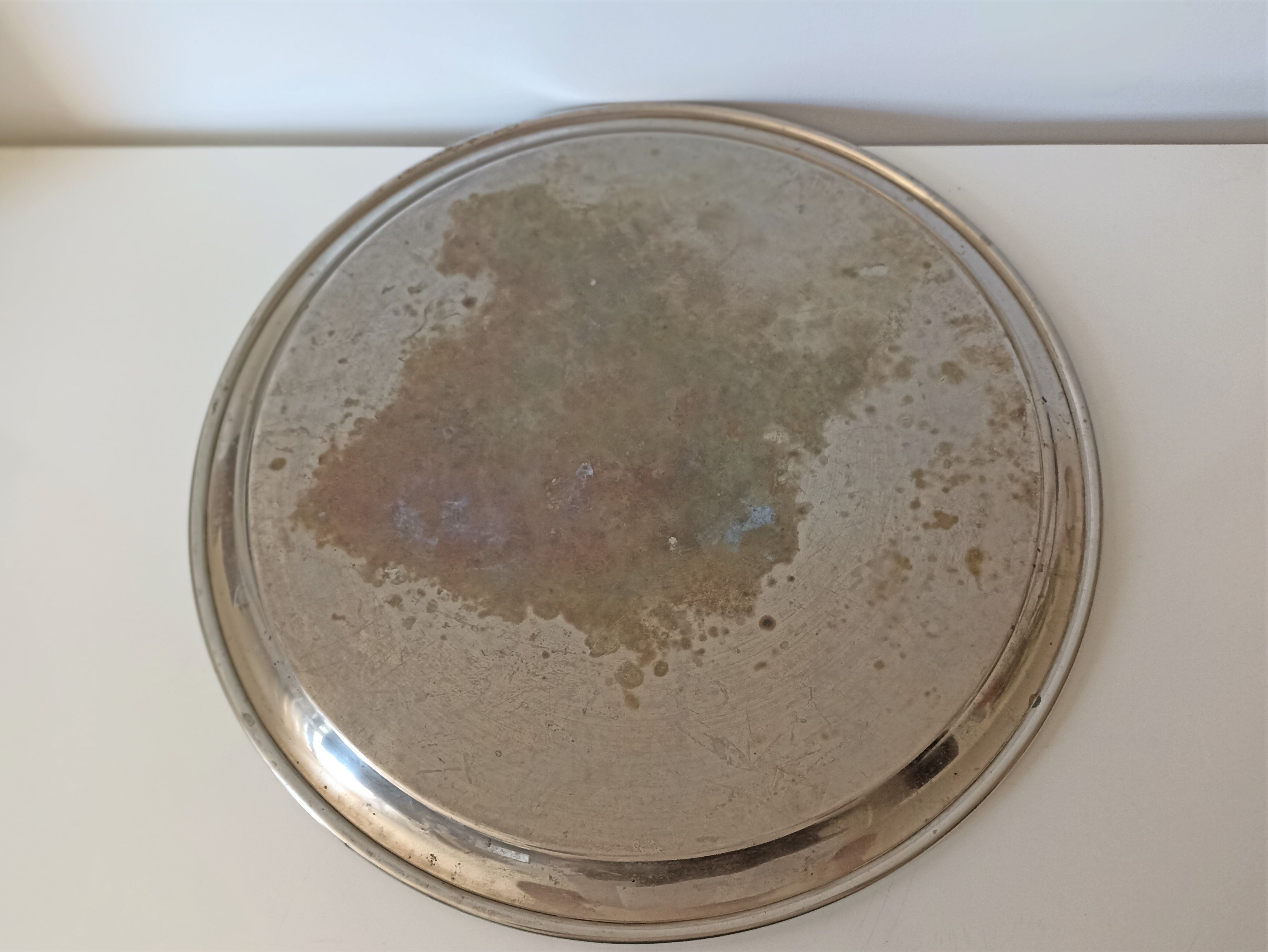 Authentic tin plated brass brewery tray
