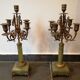 Napoleon III candelabra chandeliers in bronze and marble