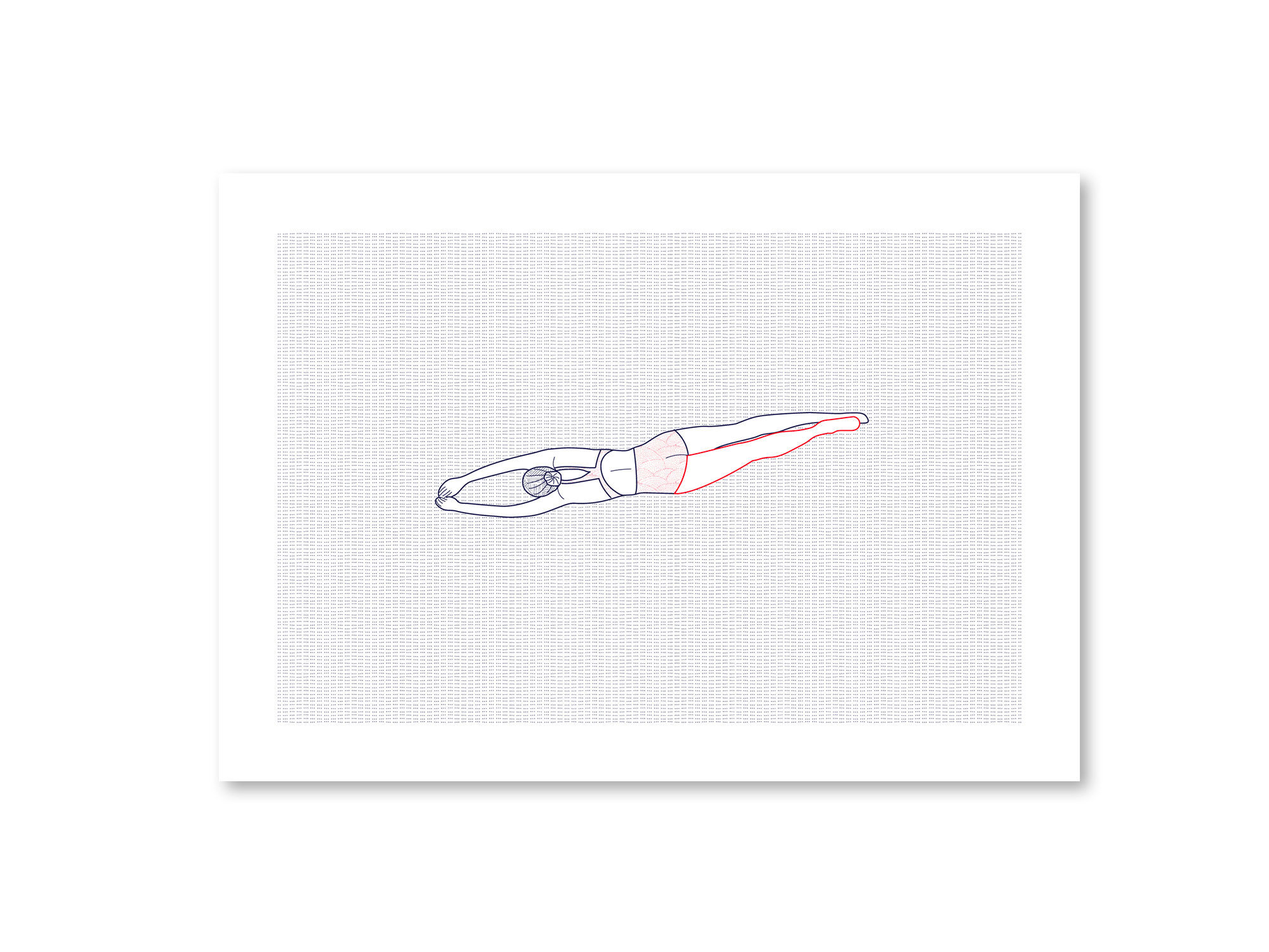 Illustration A4 naiade no. 8/8 brittany bather sea