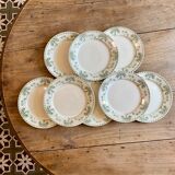Set of 8 vintage plates in palmyre de sarreguemines iron earth (lot 3)