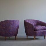 Gio Ponti, Casa E Giardino, a pair of lounge chairs, reupholstered, 1940s
