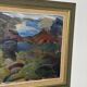 Original mid-century Swedish oil on canvas – “Scene” by Gösta Falck – vintage & framed – 73 × 64 cm