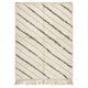 Tapis marocain graphique blanc et noir