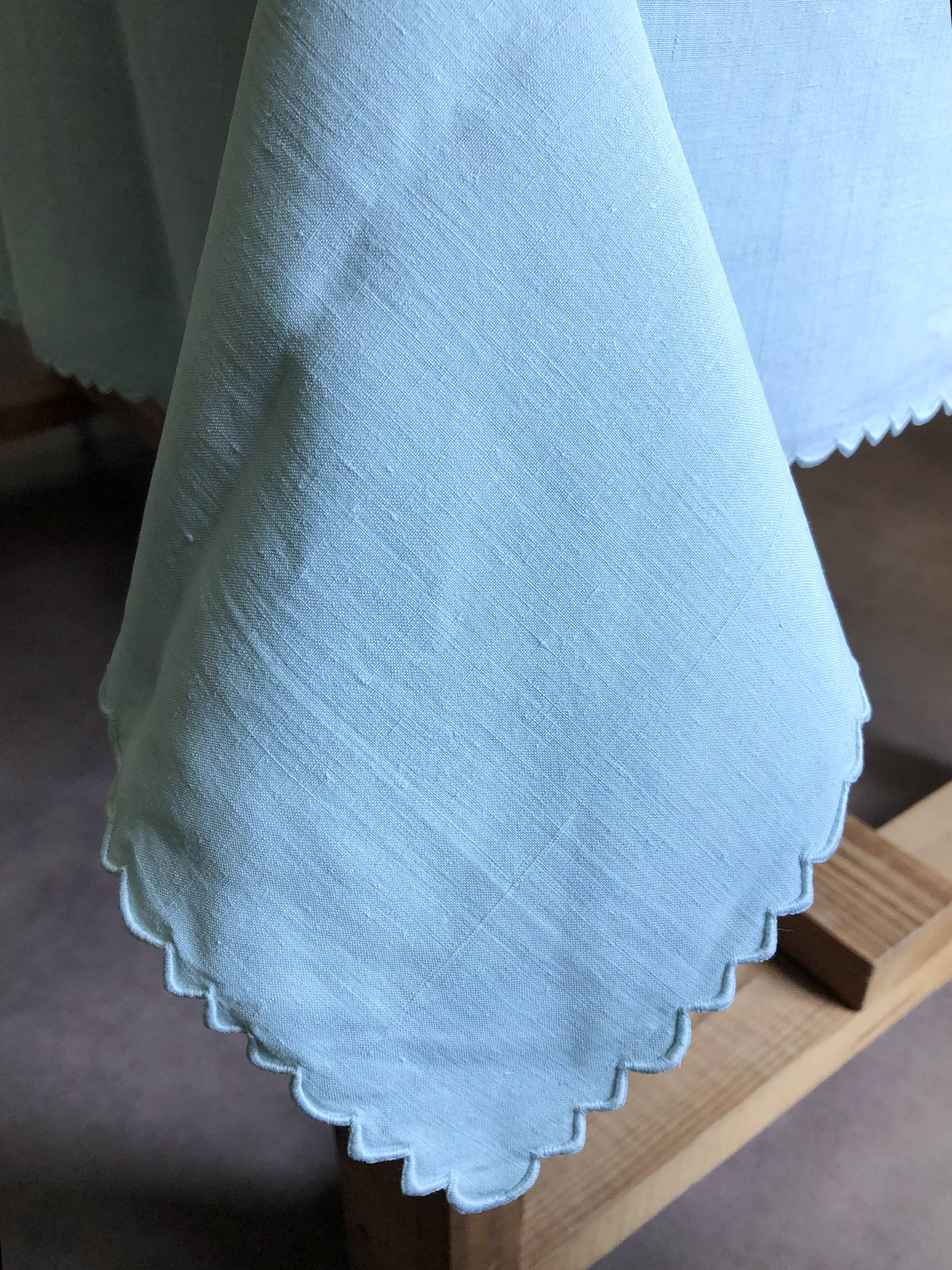 Tea cloth in pure linen aqua