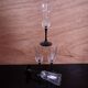 4 octagonal black base Champagne flutes Octime