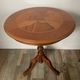 Side table or end table in solid wood with marquetry top.