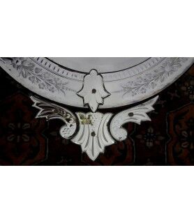 19th century oval Venetian mirror