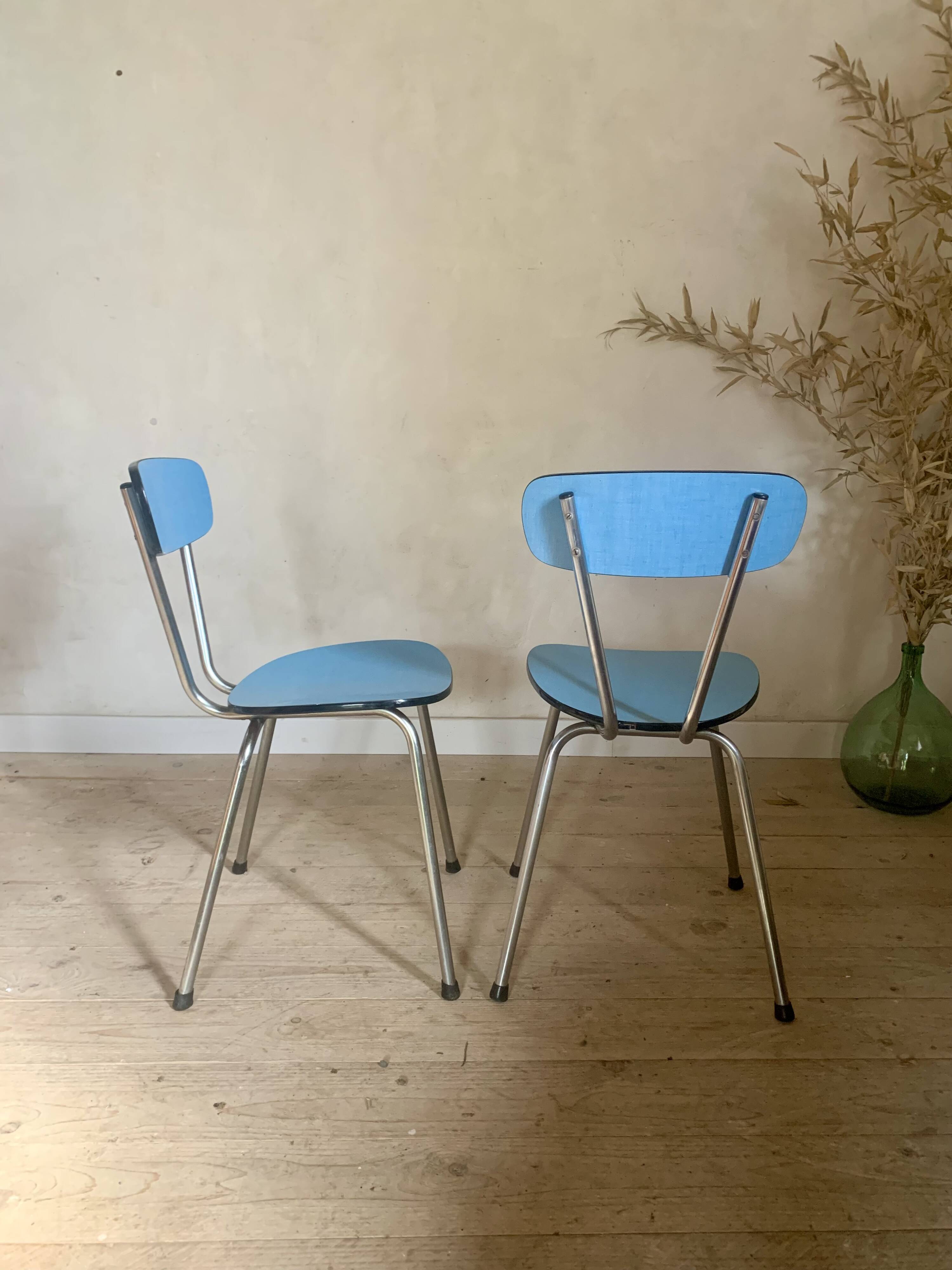 Vintage Blue Formica Chairs