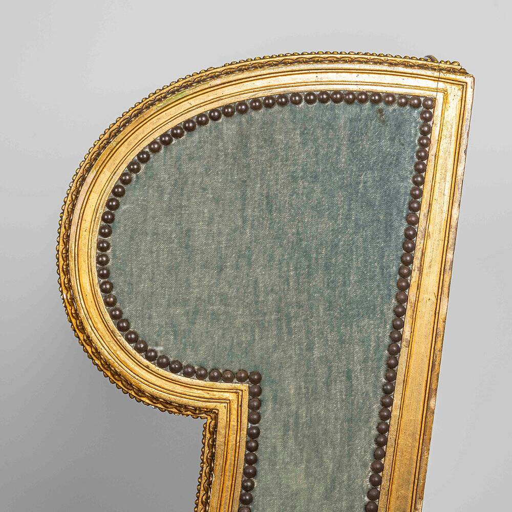 Magnificent Louis XVI wingback armchair.