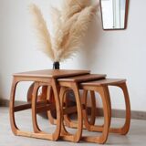 Vintage Teak Nesting Tables – 1960s Design | Nathan Furniture