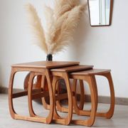 Tables gigognes en teck éditées par Nathan, années 60