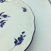 Large blue fire plate 28 cm, Lunéville tradition