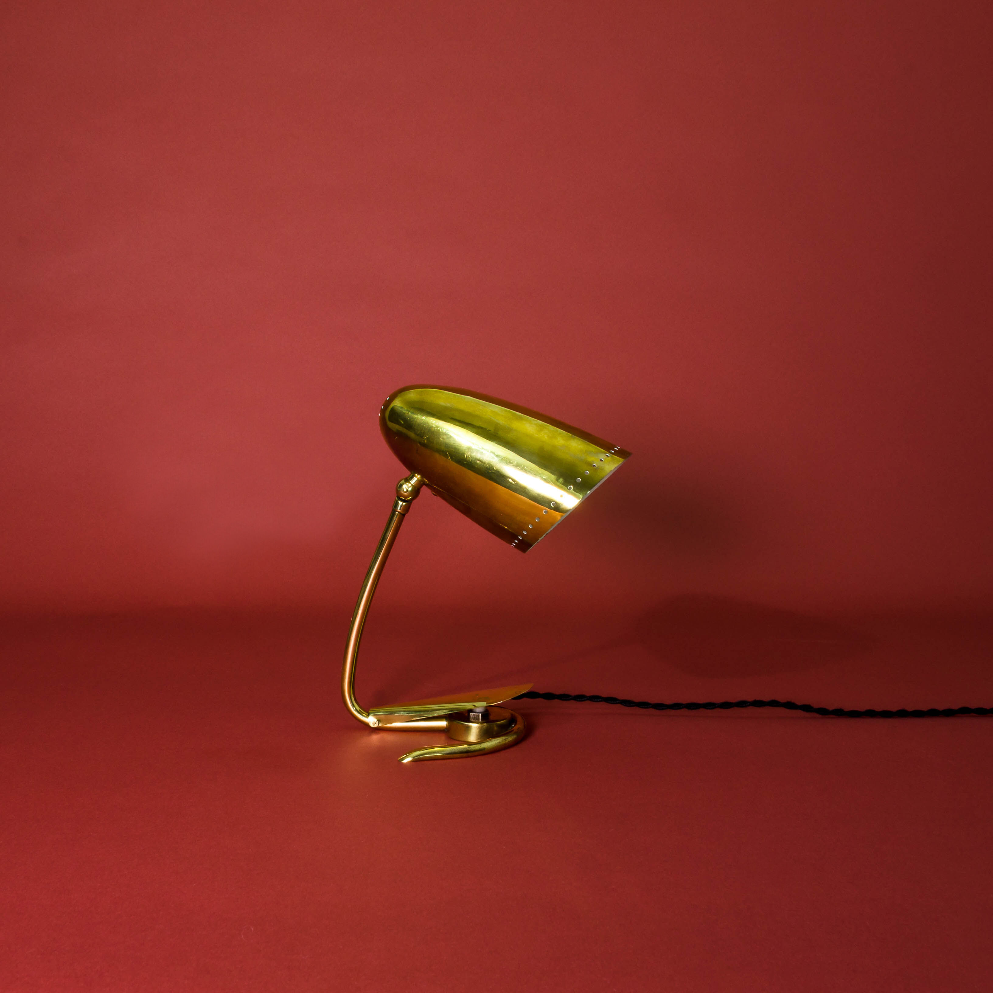 Brass lamp, with switch cover. circa 1950 - France