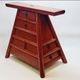 Old chinese barber hairdresser stool 19th xixth century in lacquered wood