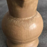 Pichet broc carafe en grès cérame « vieux grès » rhoda beige mat 17 cm