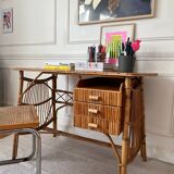 Vintage rattan desk
