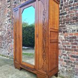 Art deco shelving unit, vintage old cabinet