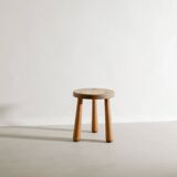 Swedish Modern Wooden "Skoga" Pine Tripod Stool by Axel Einar Hjorth, 1930s