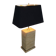 Importante lampe en pierre reconstituée et laiton