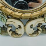 Plaster mirror with floral decoration 25x31cm