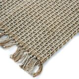 Beige jute and cotton rug 120 x 170 cm