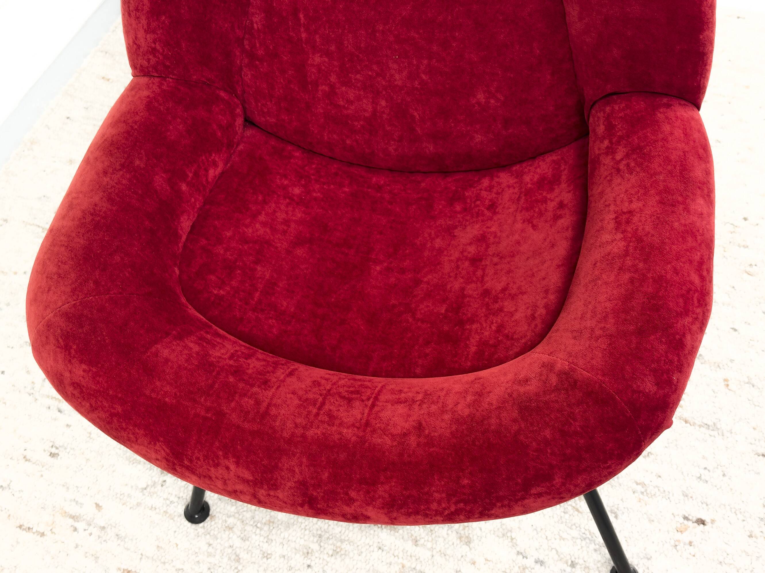 Red Lounge Chairs by Fritz Neth for Correcta, 1950s, Set of 2