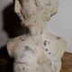 20th century plaster woman bust