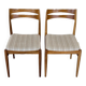 2x 60s 70s dining chair dining chair mid century Danish modern design