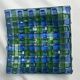 Vintage woven glass vide poche in blue and green, 20th century.